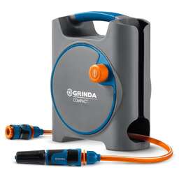 GRINDA COMPACT, шланг 10м x 5/16″ в пластиковом корпусе, поливочный набор 4 предм., соединит. шланг 1/2″х1,5м, набор поливочный мини ProLine (428480)