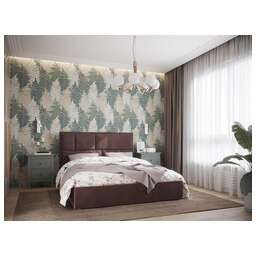 НК-МЕБЕЛЬ MADISON new кровать 1600х2000 Велюр Шоколад 72305917 (2 кор.)