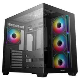 DEEPCOOL Корпус CG530 4F черный без БП ATX 6x120mm 4x140mm 1xUSB3.0 audio bott PSU