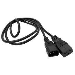 LANMASTER Шнур питания LAN-PP19/14-1.5-BK C19-С14 проводник.:3x0.75мм2 1.5м 220В 10А черный