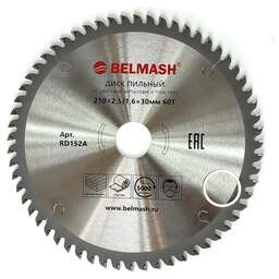 BELMASH Диск пильный по цветным металлам и пластику 210*2,5/1,6*30; 60T