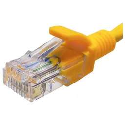 SUPRLAN Патч-корд 10-0162 UTP RJ-45 вил.-вилка RJ-45 кат.5E 1м желтый LSZH 26AWG