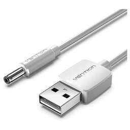 VENTION Кабель CEXWG, USB A (m) (прямой) - DC-Jack 3.5 (m) (прямой), 1.5м, белый