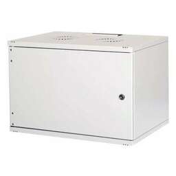 LANDE Шкаф коммутационный NetBox Soho (LN-SH12U5440-LG-F0-2) настенный 12U 540x400мм пер.дв.металл задн.дв.стал.лист несъемн.бок.пан. направл.под закл.гайки 80кг серый 310мм 13.2кг 595мм IP20 сталь