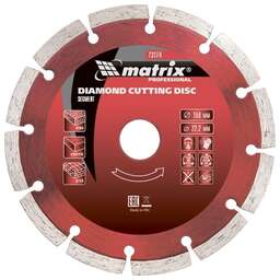 MATRIX Диск алмазный, отрезной сегментный, 150 х 22.2 мм, сухая резка Professional 73174