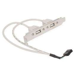 CABLEXPERT Кабель Gembird Планка в сист блок Gembird CCUSBRECEPTACLE на 2 USB2,0 10pin (011174)