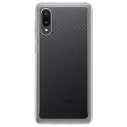 SAMSUNG Чехол (клип-кейс) для Galaxy A02 Soft Clear Cover прозрачный (EF-QA022TTEGRU)