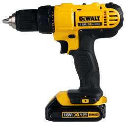 DEWALT Дрель-шуруповерт DCD771S2 аккумуляторная /18 В/42 Нм/до 1500 об. в мин/ 2 АКБ 1.5Ач + ЗУ/быстрозажимной/реверс/LED-подсветка/щеточный/кейс/желтый (DCD771S2-IN)