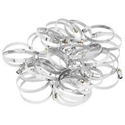 СИБРТЕХ Хомуты металлические, Стандартное болтовое крепление 50-70 мм, 50 штук в упаковке, ширина 9 мм 47563