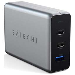 SATECHI Сетевое зарядное устройство Compact Charger 100W с технологией GaN Power. Цвет: серый космос