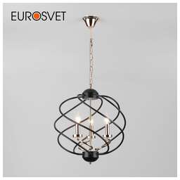 EUROSVET Люстра Sorrel 60105/3, 3 х 60 Вт, золотистый/черный