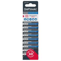 GOPOWER Батарейка LR03 AAA BL10 Alkaline 1.5V (10/60/360)