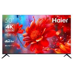 HAIER 50" Телевизор Smart TV S2, 4K Ultra HD, черный, СМАРТ ТВ, Android TV