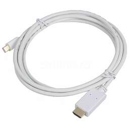 NONAME Кабель 1.2v, miniDisplayPort (m) - HDMI (m), GOLD , 2м, белый