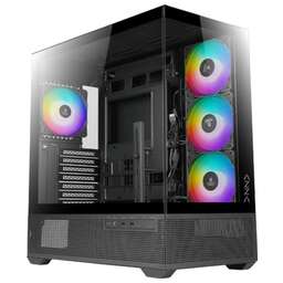 AZZA Корпус TIARA черный без БП ATX 6x120mm 2x140mm 2xUSB3.0 audio bott PSU