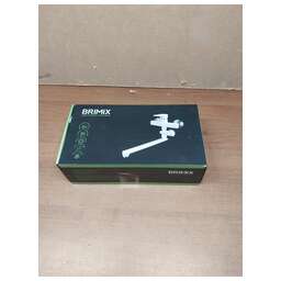 BRIMIX 562 Смеситель в ванную, длинный излив, шаровый, из высокопрочного пластика АБС, БЕЛЫЙ с дивертором м/к (8752377)