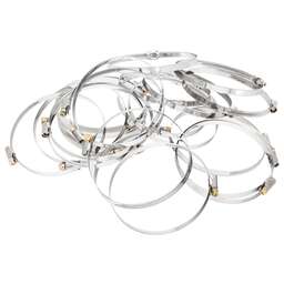 СИБРТЕХ Хомуты нержавеющая сталь, Стандартное болтовое крепление 100-120 мм, 25 штук в упаковке, ширина 9 мм 47589