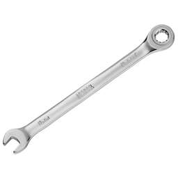 DENZEL Ключ комбинированный трещоточный, 8 мм, CrV, матовый хром 14702