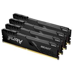 KINGSTON Оперативная память Fury Beast Black KF432C16BBK4/64 DDR4 - 4x 16ГБ 3200МГц, DIMM, Ret