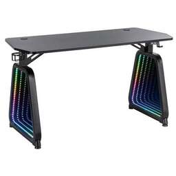 CACTUS Стол игровой CS-GMD-BK-RGB, МДФ, черный
