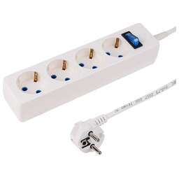 PROCONNECT (11-7232) Сетевой фильтр STANDARD 4 гнезда, 5 м, 3х0.75 мм, с/з, белый