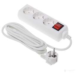 BURO BU-PS3.3/W 3м (3 розетки) белый (пакет ПЭ)