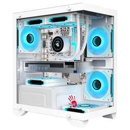 BLOODY Корпус BD-CC103F белый без БП mATX 7x120mm 1xUSB2.0 1xUSB3.0 audio bott PSU