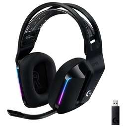 LOGITECH Гарнитура игровая G733 Lightspeed, для компьютера и игровых консолей, накладные, радио, черный [981-000867]