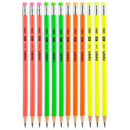 DELI Карандаш ч/г Neon EU51800 2B трехгран. тополь карт.кор. (12шт) ластик