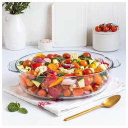 APPETITE PLH18 стекл овал 31х22х8,5см/2,8л глубокая с руч