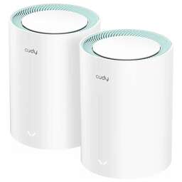 CUDY Бесшовный Mesh роутер M1500 (M1500(2-PACK)) AX1500 10/100/1000BASE-TX белый (упак.:2шт)