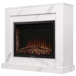 FIRELIGHT Портал Simple 25 белый мрамор