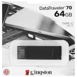 KINGSTON Флэш-накопитель USB-C 3.2 64GB DT70/64GB