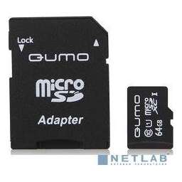 QUMO Micro SecureDigital 64Gb QM64GMICSDXC10U1 {MicroSDXC Class 10 UHS-I, SD adapter}