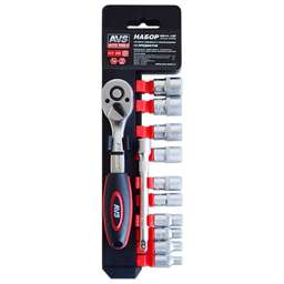 AVS TOOLS Набор головок торцевых с аксессуарами 1/4"DR (4-13 мм) (12 предметов) AVS NG14-12P