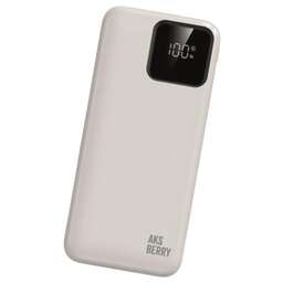 AKSBERRY (6920680876877) E101 Violet быстрая зарядка PD22.5W/QC22.5W с дисплеем 10000mAh, белый