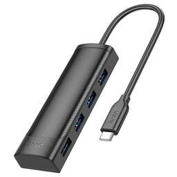 HOCO Разветвитель USB-C HB41 Type-C 4порт. черный