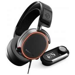 STEELSERIES Гарнитура игровая Arctis Pro + GameDAC, для компьютера и игровых консолей, мониторные, проводные USB/3,5 мм, черный [61453]