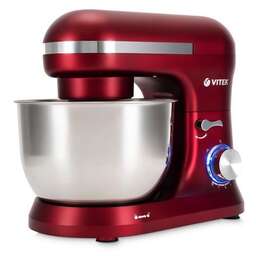 VITEK Миксер планетарный VT-PM0111, 1500Вт, вишневый