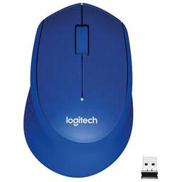 LOGITECH Мышь беспроводная M330 Silent Plus, радио, оптическая, USB, 1000dpi, синий [910-004925]