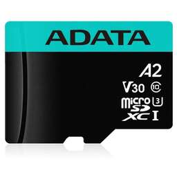 ADATA Карта памяти AUSDX128GUI3V30SA2-RA1 AUSDX128GUI3V30SA2-RA1 UHS-I U3 Class 10/V30S/A2, Adapter, 100/80 MB/s, RTL (771335)