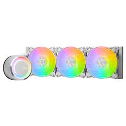 MSI Жидкостная система охлаждения MAG CORELIQUID E360 WHITE 3x ARGB Fan, ARGB Block, Color Box, Pallet packing