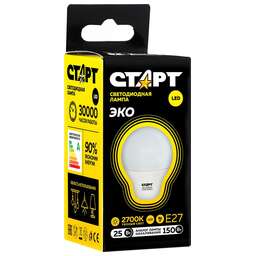 СТАРТ (466) LEDGLSE27 25W 30 WS 10/101 черный