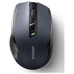 UGREEN Беспроводная компьютерная мышь MU006 (90545) Ergonomic Wireless Mouse 2.4G 4000DPI Silence Design без батарейки АА. Цвет: черный