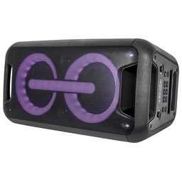 PERFEO (PF_D0055) ПАС (Power Box 80 WOODY) BT, EQ, USB, AUX, FM, MIC, гитара, TWS, LED, пульт д/у, 2 б/п мик