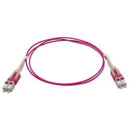 LANMASTER Патч-корд LAN-2LC-2LC/OM4H-1.0 2x50/125 OM4 LC дуплекс-LC дуплекс 1м LSZH розовый