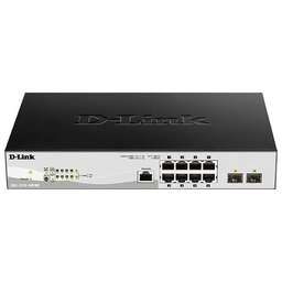 D-LINK Коммутатор DGS-1210-10P/ME/B1A 8x1Гбит/с 2SFP 8PoE управляемый