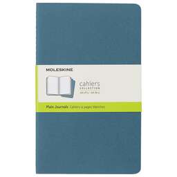 MOLESKINE Блокнот Cahier Journal, 80стр, без разлиновки, голубой [ch018b44]