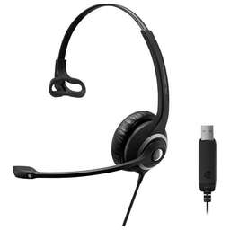 EPOS Гарнитура Sennheiser SC 230 USB, для контактных центров, накладные, проводные, моно, черный [1000516]