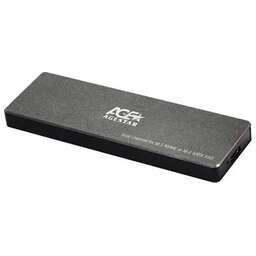 AGESTAR Внешний корпус SSD 31UBVS6C NVMe/SATA USB3.0 алюминий черный M2 2280 B/M-key